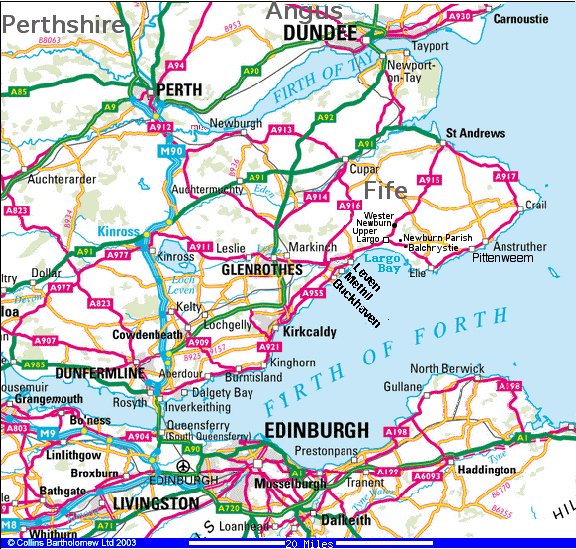 Map Of Fife Scotland - Holly Laureen